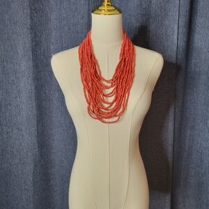 Vintage 1970s Monies Gerda Necklace. Beads Bohemain Western Festival Country